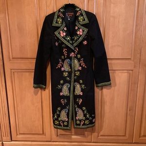 Johnny Was Embroidered Coat